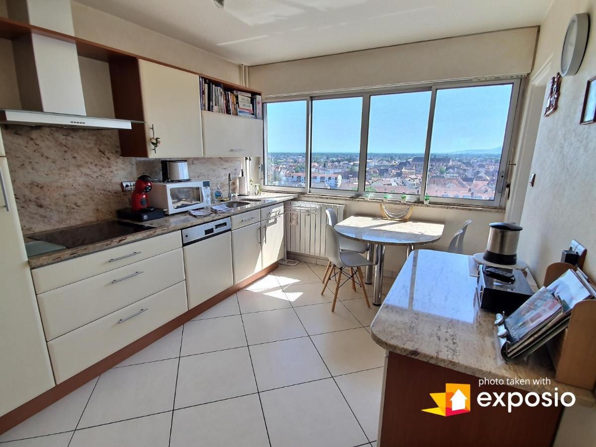 Bel Appartement Avec Vue Splendide Sur Toute La Ville De Colmar - Parking Gratuit Ngoại thất bức ảnh